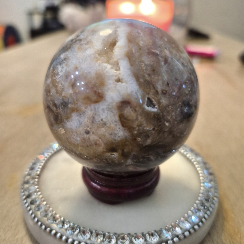 Natural Sphalerite Quartz Orb Sphere #2